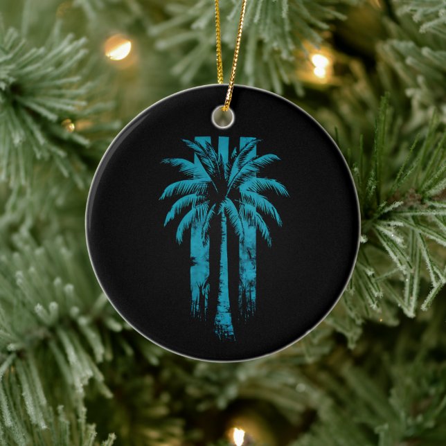 Hawaiian Beach Summer Tropical Vacation Palm Tree Ceramic Tree Decoration (Tree)