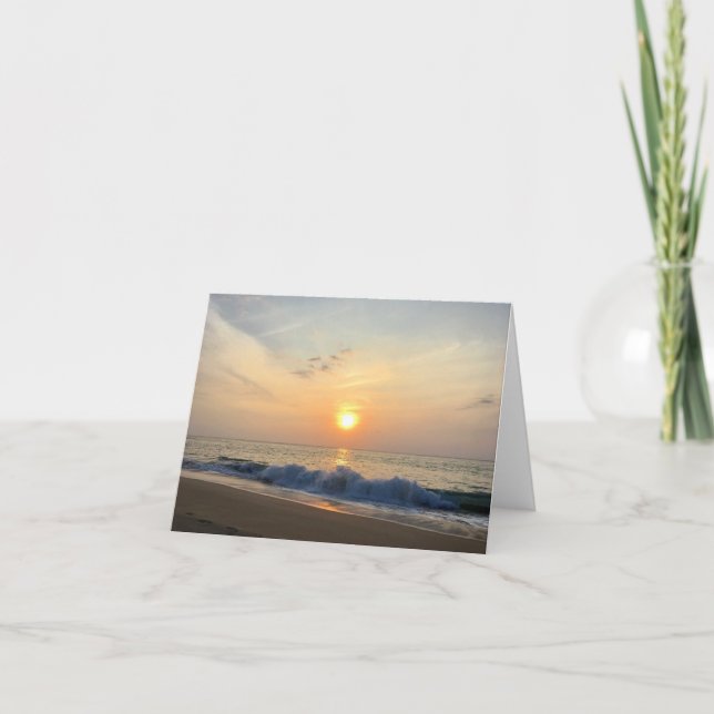 hawaiian beach sunset notecard (Front)