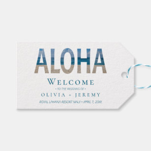 Hawaiian Beach Welcome To Our Wedding Gift Basket Tags