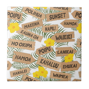 Hawaiian Beaches Tropical Tile
