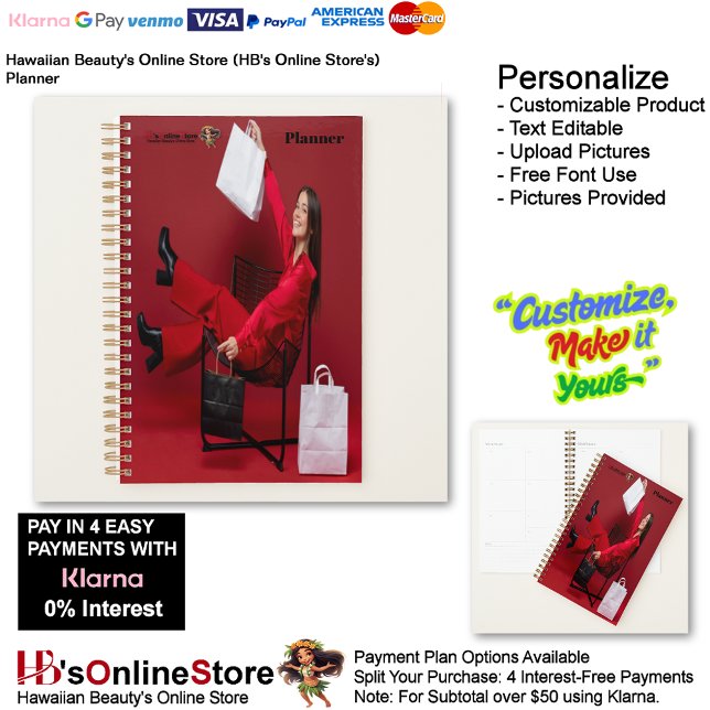 Hawaiian Beauty's Online Store (HB's Online Store) Planner (Hawaiian Beauty's Online Store's (HB's Online Store) Planner 2.)