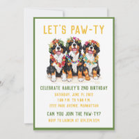 Hawaiian Bernese Mountain Dogs Flower Lei