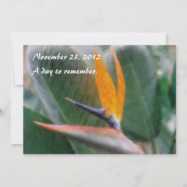 Hawaiian Bird of Paradise Invitations (Front)