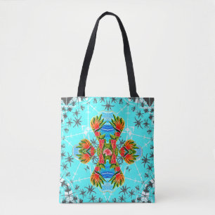 Hawaiian Birds of Paradise (Blue) Tote Bag