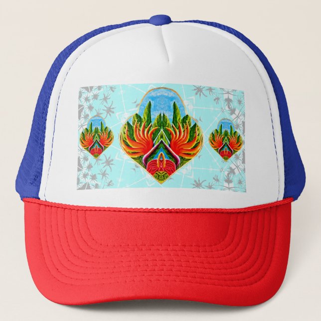Hawaiian Birds of Paradise  Trucker Hat (Front)