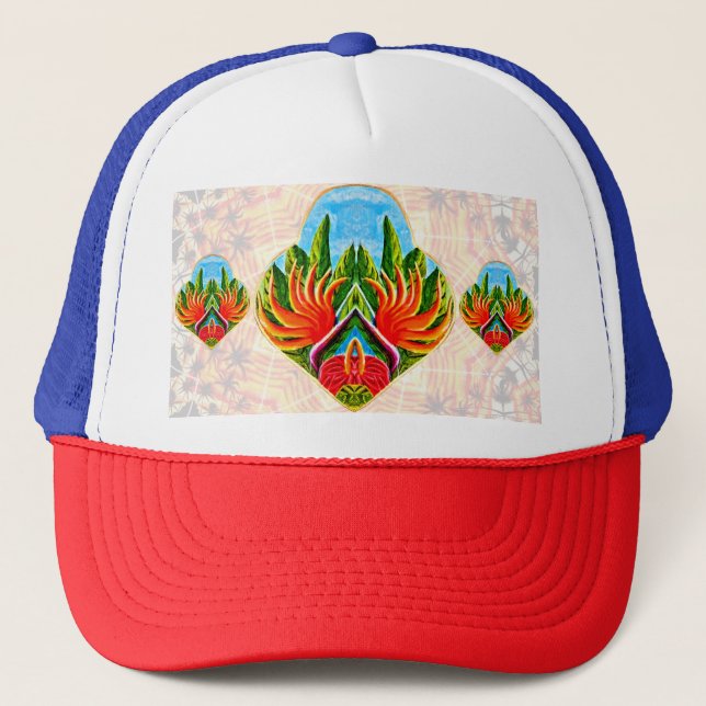 Hawaiian Birds of Paradise  Trucker Hat (Front)
