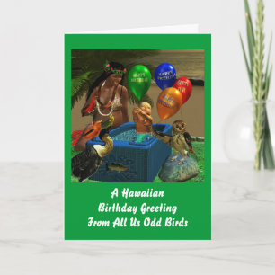 Hawaiian Birthday Card