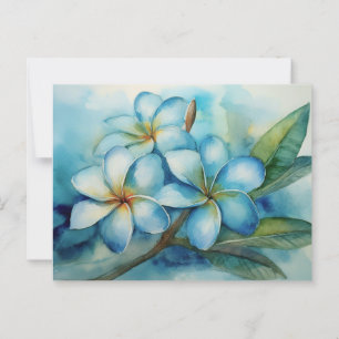 Hawaiian Blue Plumeria Postcard