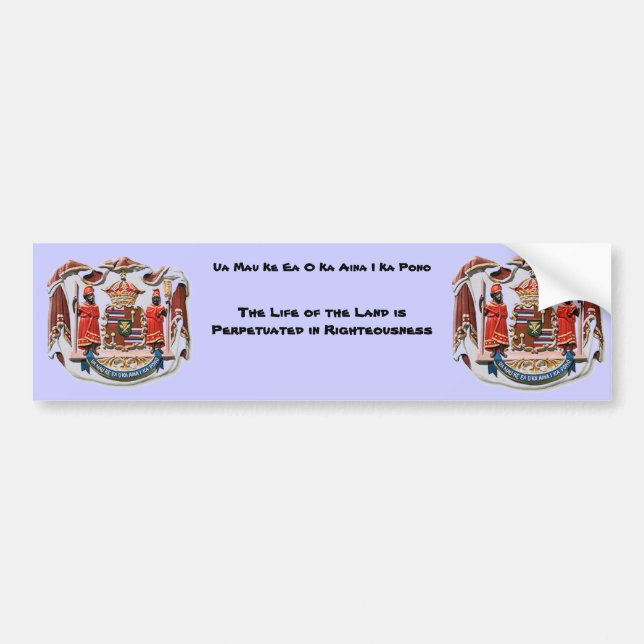 Hawaiian Bumper Sticker (Front)
