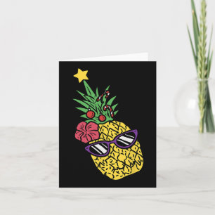 Hawaiian Christmas In July Pineapple Mele Kalikima Card