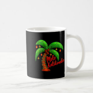 Hawaiian Christmas Mele Kalikimaka Coconut Tree  Coffee Mug