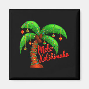 Hawaiian Christmas Mele Kalikimaka Coconut Tree Magnet