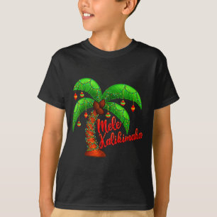 Hawaiian Christmas Mele Kalikimaka Coconut Tree T-Shirt