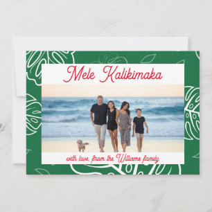 Hawaiian Christmas Mele Kalikimaka customisable Holiday Card