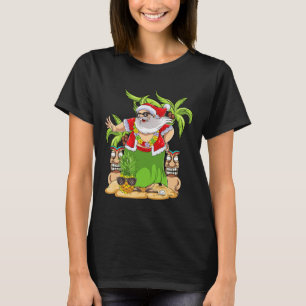 Hawaiian Christmas Mele Kalikimaka Hula Dance Sant T-Shirt