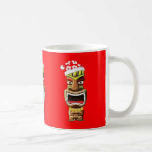 Hawaiian Christmas Santa Tiki Coffee Mug