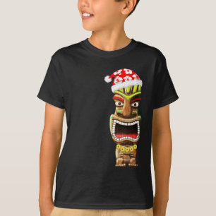 Hawaiian Christmas Santa Tiki T-Shirt