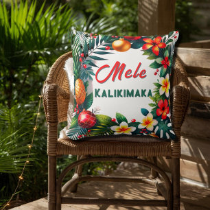 Hawaiian Christmas – Tropical Wreath  Cushion