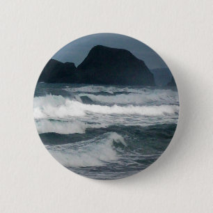 Hawaiian Coastal Island Ocean Tropical Paradise 6 Cm Round Badge