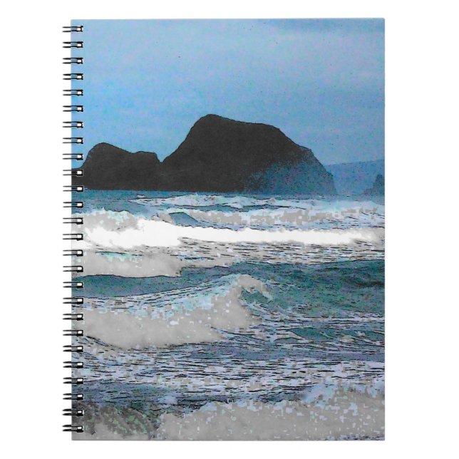 Hawaiian Coastal Island Ocean Tropical Paradise Spiral Notebook (Front)