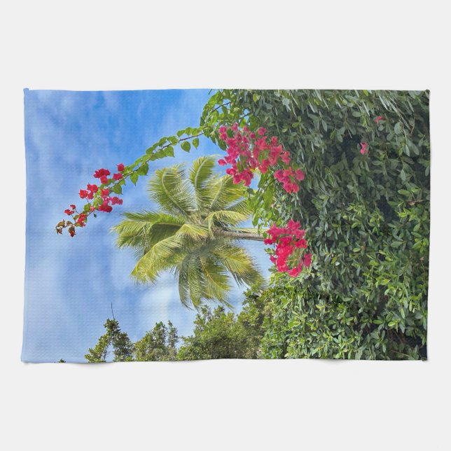Hawaiian Coconut Palm Tea Towel (Horizontal)