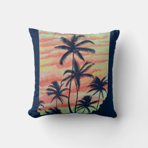 Hawaiian Coconut Palms Cushion