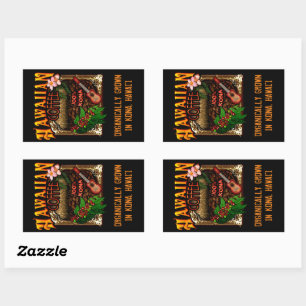 Hawaiian Coffee Rectangular Sticker
