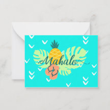 Hawaiian Colourful Beach Mahalo Pineapple Monstera