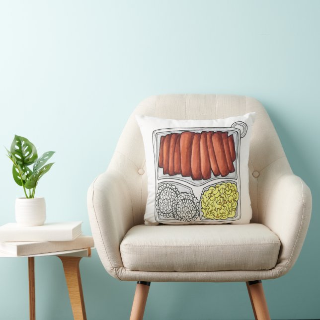 Hawaiian Cuisine Plate Lunch Rice Macaroni Salad Cushion (Chair)