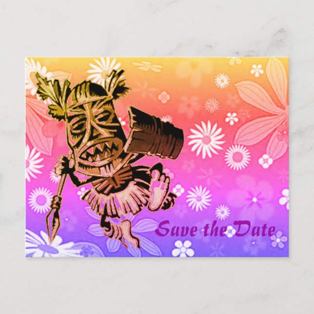 Hawaiian design announcement postcard (Front)