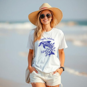 Hawaiian Dolphin Flippin’ Fabulous Blue T-Shirt