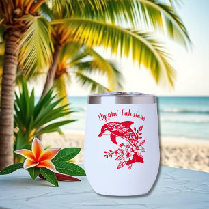 Hawaiian Dolphin- Flippin' Fabulous-Cherry Red