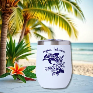 Hawaiian Dolphin- Flippin' Fabulous-Dark Blue