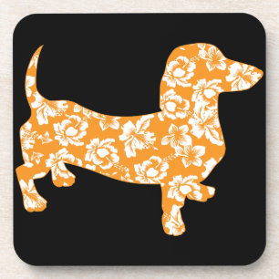 Hawaiian Doxie Dachshund Coaster