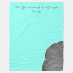 Hawaiian Dreams in Black and White Fleece Blanket