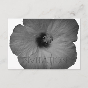 Hawaiian Dreams in Black and White Invitation