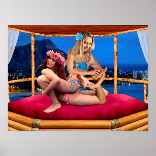 HAWAIIAN FANTASY WRESTLING POSTER (Front)