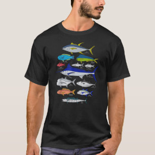 Hawaiian Fish (Ahi, Mahimahi, Ulua, Aku, Uhu, etc. T-Shirt