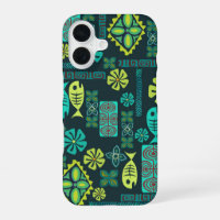 Hawaiian Fish and Flower Icons Phone Case