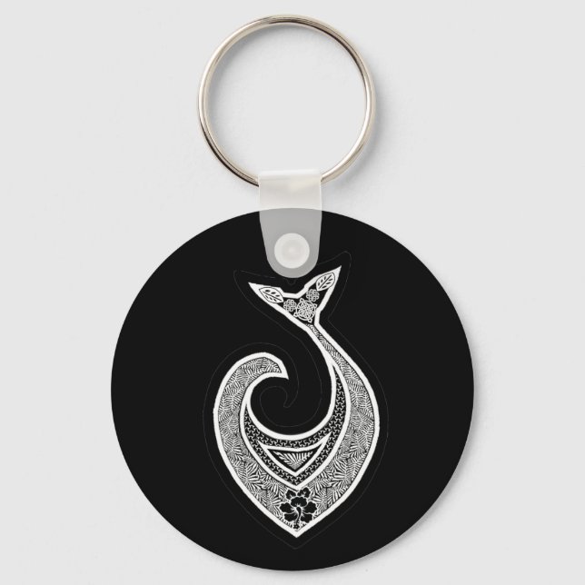 Hawaiian Fish Hook Key Ring (Front)