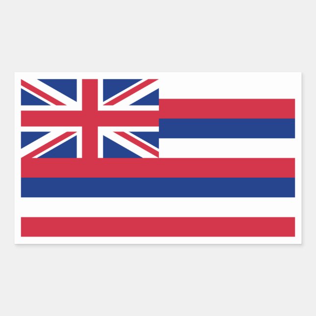 Hawaiian Flag, Flag of Hawaii Rectangular Sticker (Front)