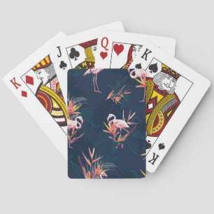 Hawaiian Flamingo: Tropical Vintage Artwork Playing Cards