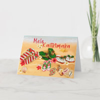 Hawaiian Flip Flop Mele Kalikimaka Card