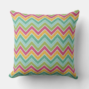 "Hawaiian Floral Outdoor Pillow" Ziz Zag Cushion