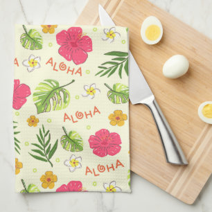 Hawaiian Floral Tea Towel
