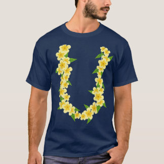 Hawaiian Flower Chain Tropical Summer Vacation Lei T-Shirt