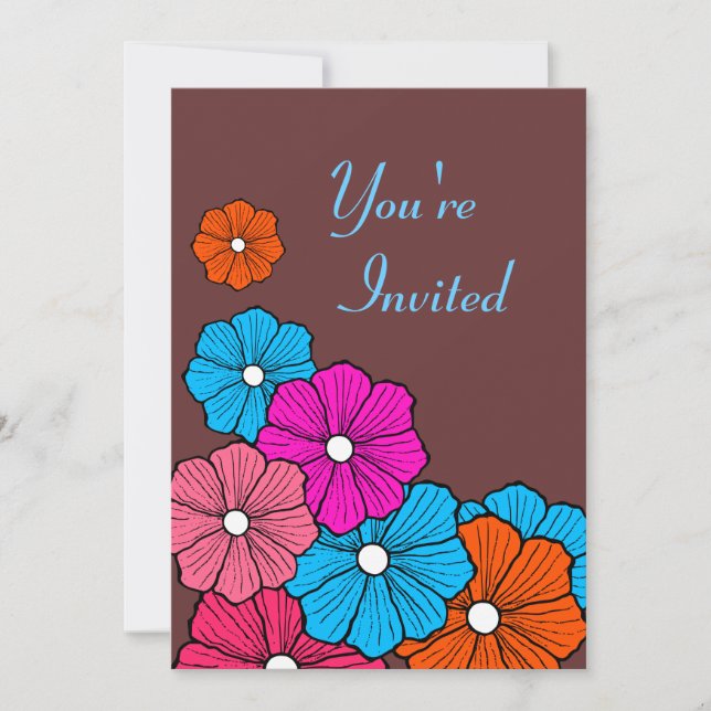 Hawaiian Flower Invitations (Front)