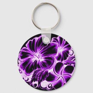 Hawaiian Flower Keychain