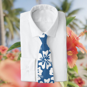 Hawaiian flower neck tie Floral print design
