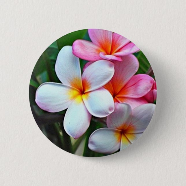 Hawaiian Flowers Button (Front)